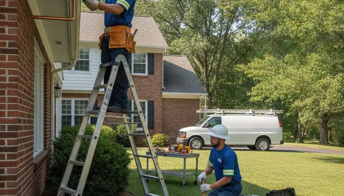 Plumber repairing a pipe in Cleveland, OH for fast residential plumbing service