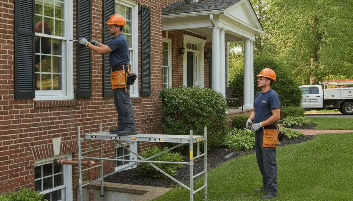 Plumber repairing pipe in Cleveland, OH for residential plumbing service