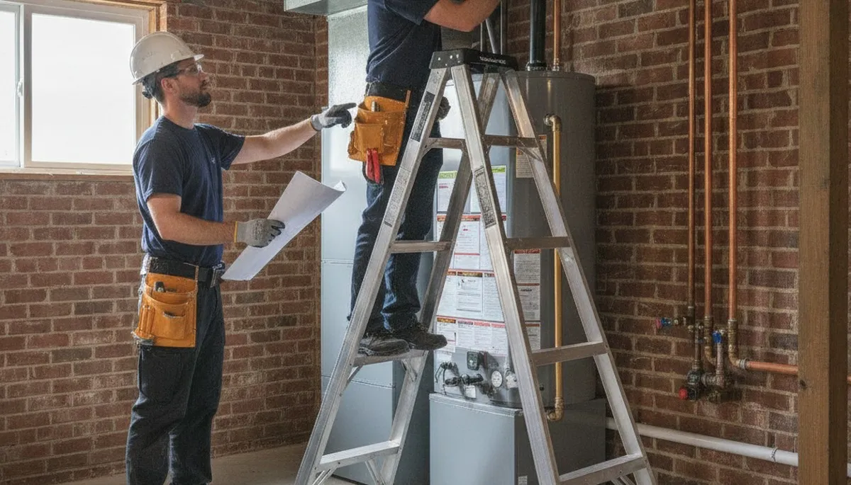 Plumber repairing pipe in Cleveland, OH for plumbing service company