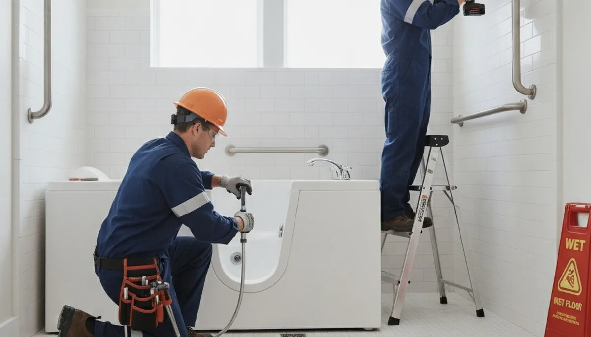 Walk-in tub installation for Cleveland, OH homes by On Call Plumbers